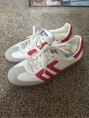 White and Red Back 70 Sneakers